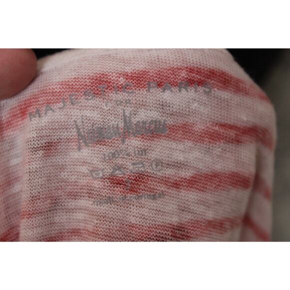 Majestic Paris for Neiman‎ Marcus 3/4 Sleeve Top Size 2 ( Small) 100% Linen - Picture 5 of 6